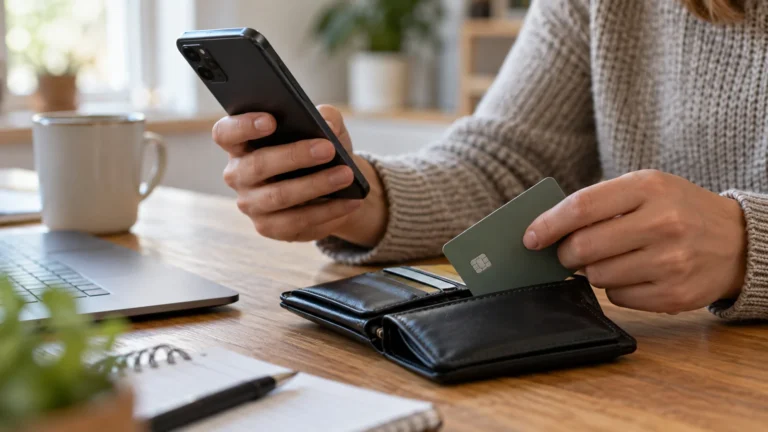 Použití mobilního bankovnictví při zamknutí platební karty.