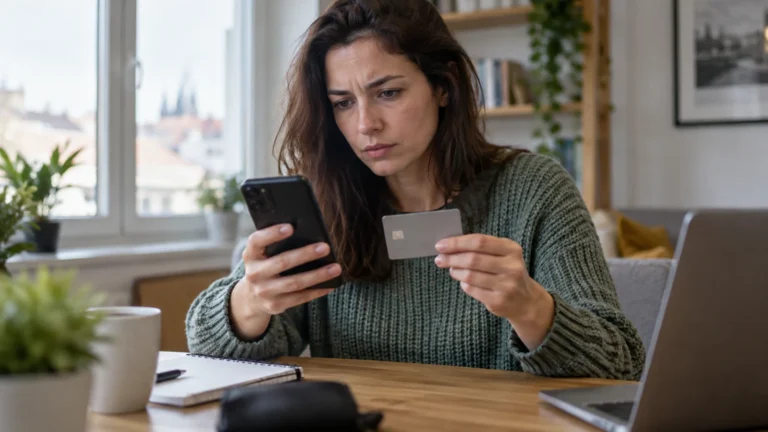 Použití telefonu při blokaci platební karty.