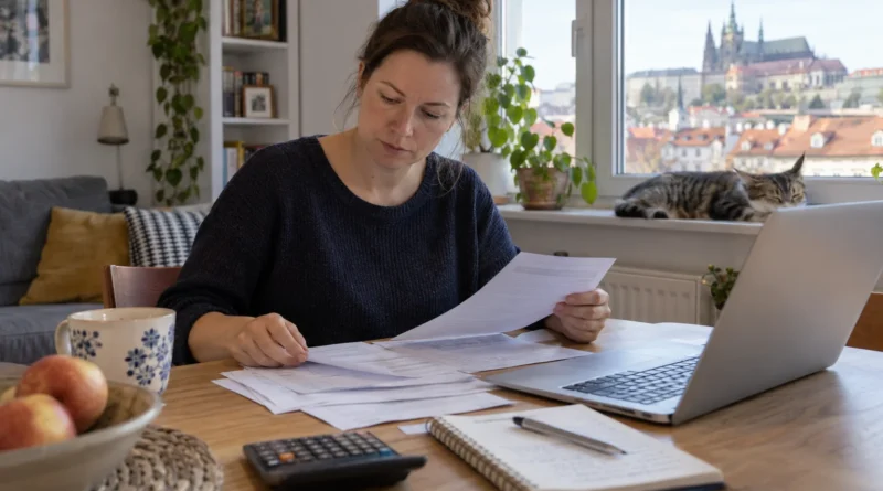 Majitel bytu kontrolující platební dokumenty