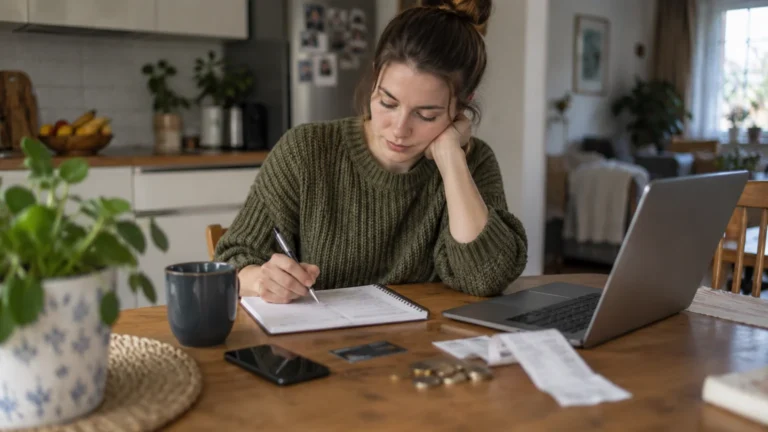 Kontrola domácích financí u notebooku